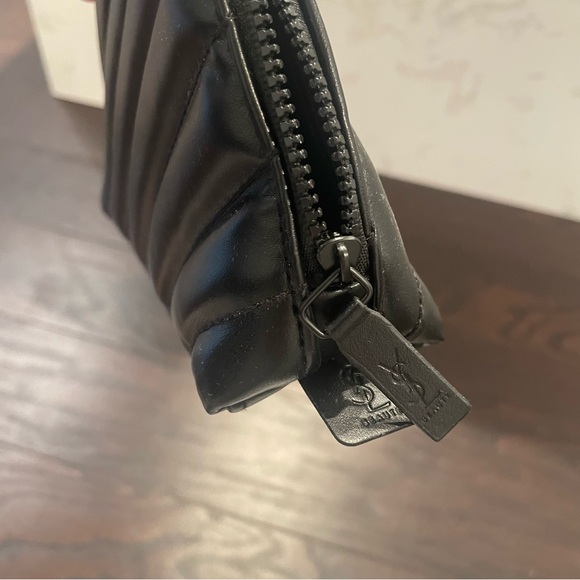 YSL Yves Saint Laurent black cosmetic makeup bag - Picture 2 of 6